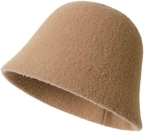Autumn and Winter Solid Color Woolen Bucket hat Versatile Fashion Cold Warm Leisure Personality Basin hat
