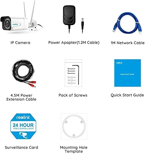 REOLINK Security Camera Outdoor, 5MP Plug-in Outdoor WiFi Camera for Home Security, 4X Optical Zoom, 2.4/5Ghz WiFi, Motion Detection, Night Vision, Work with Google Assistant, RLC-511W