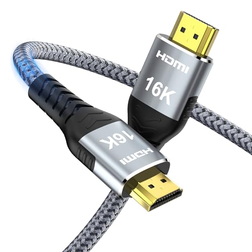 Per gli appassionati di giochi: il cavo HDMI ad alta velocità 2.2 può raggiungere un'immagine super fluida in 4K@480Hz e 8K@240Hz, dire addio alla balbuzie e alle crepe con supporto per la frequenza di aggiornamento variabile (VRR), per un'esperienza di gioco più fluida e goditi una qualità audio ad alta risoluzione superiore rispetto ai tradizionali cavi 8K