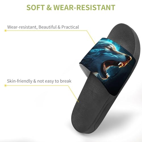 Howling Wolf House Sandals Non-Slip Bathroom Slippers Beach Summer Shoes for Men Women3