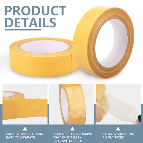 Innfeeltech 2 Rolls 30mm* 20m Double Sided Carpet Tape Heavy Duty Wide Mounting Tape, Stickt Fabric Tape for Wall Floor Carpet - Image 3