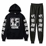 Jujutsu Kaisen Hoodie Unisex Warm Hooded Cosplay Sweatshirt Sweatpants 2 Pieces Set Anime Merch