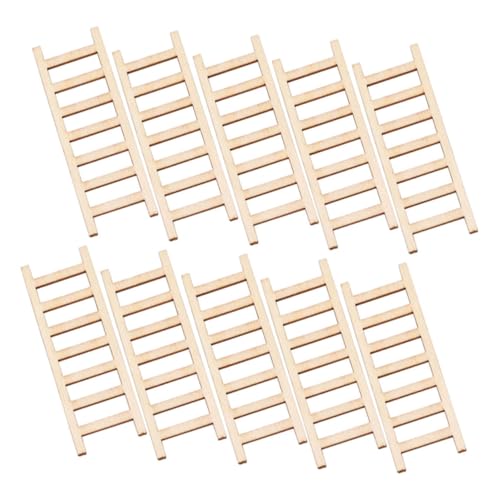 SEWACC Escaleras De Tijera Miniatura Para Casa De Muñecas Decoración De Modelo Juego De 10 Piezas
