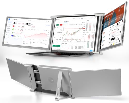 Image of Laptop Screen Extender, 14 inch FHD 1080P IPS Laptop Monitor Extender, 315 Rotation Triple Portable Monitor for 13.5 inch -16.5 inch Laptops, Type-C /HDMI /USB-A Plug & Play for Wins, Mac, Android, Switch