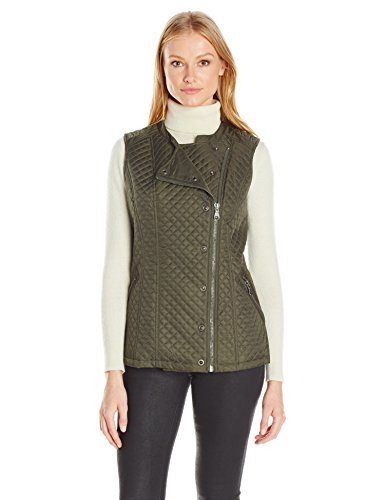 Women's Military Moto Vest, Olive, XS