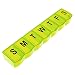 Large 7 Day Pill Box Weekly Case Box Organizer Dispenser in Translucent Lime Color for Your Supplements and Pills by Survive Vitamins