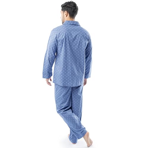 Image of Fruit of the Loom Men's Long Sleeve Broadcloth Pajama Set