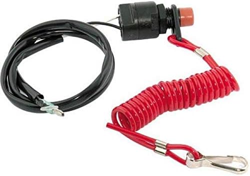 Engine Motor Kill Safety Stop Switch Assembly for Yamaha Outboard 6HP 8HP - 40HP Replaces 6E9-82575-00-00 / 6E9-82575-01-00 / 6E9-82575-02-00