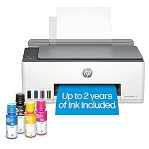 HP Smart -Tank 5101 Wireless Cartridge-free all in one printer, up to 2 years of ink included, mobile print, scan, copy (1F3Y0A) , White