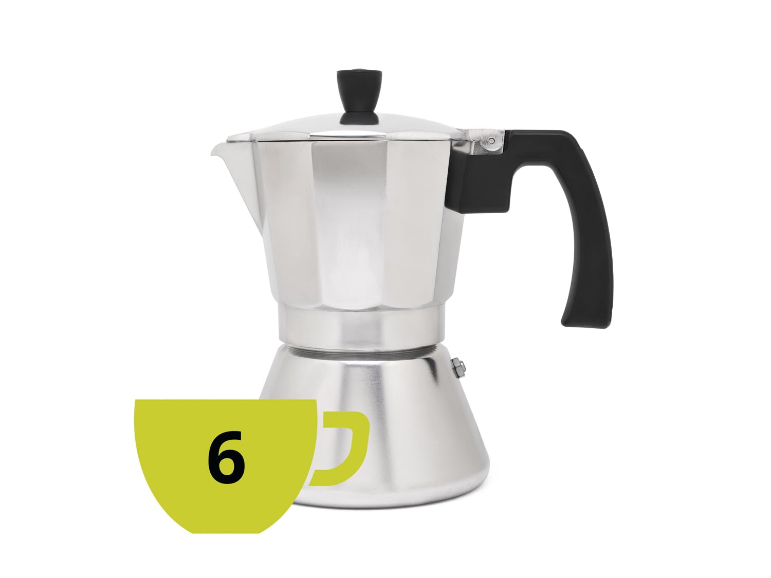 Leopold Vienna Espressokocher Tivoli 6 Tassen induktionsgeeignet aluminium
