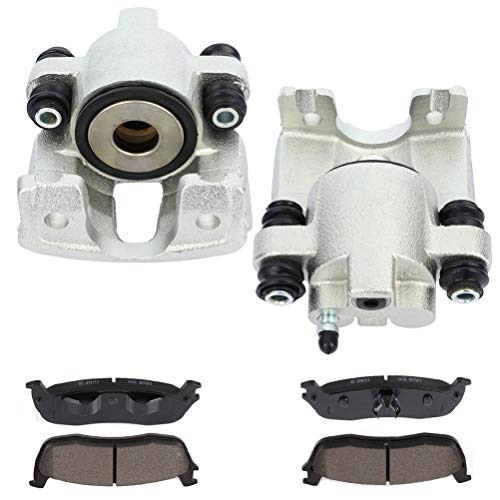 Image of cciyu Rear Brake Calipers with Ceramic Pads - 2 Calipers Without Bracket & 4 Ceramic Pads fit For Ford 1997-2004 For Lincoln 1998-2011