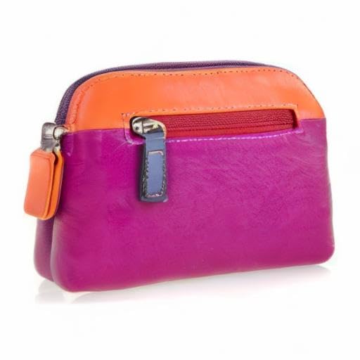 mywalit Large Coin Purse - Leather, Multi-Color, 3 Card, Key Fob, Zip pocket3