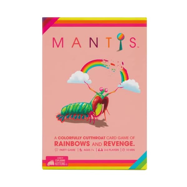Exploding Kittens Mantis 2-6 Players - Ages 7+ - 10 Minutes to Play - Cutthroat Matching Card Game - Party Game, Family Game Night, Kid and Adult Card Game