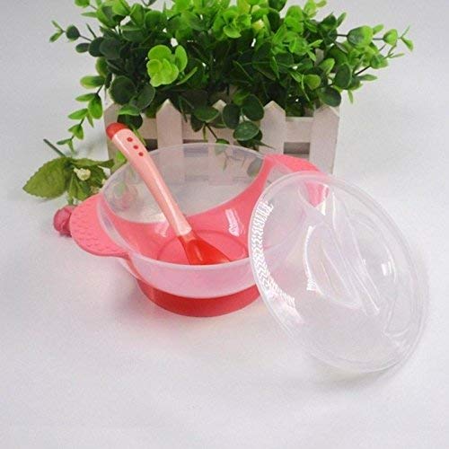 Gilli Shopee Baby Travel Time Feeding Food Storage Container Unbreakable Portable Dispenser Bowl with Spoon Baby Food Serve Bowl Super Combo All in One Pack (Red)