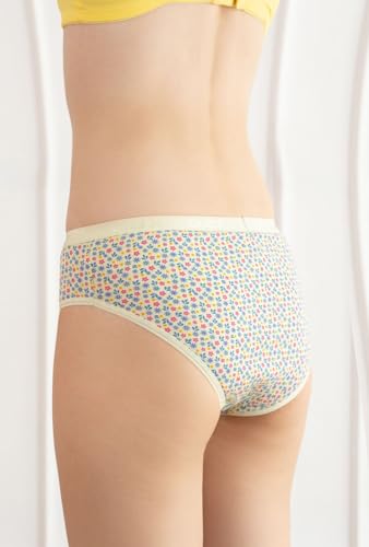 Image of Lux Cozi for her Outer Elastic Hipster 100% Cotton Panty Set for Women | Cotton Panty for Women | Underwear for Women |Hipster Panties for Women | Colors & Prints May Vary | Pack of 6