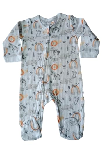 Image of Baby Full Length 100% Cotton Rompers Sleepsuits Jumpsuit Night Suits for Infants Newborn Baby Boys & Girls Pack of 2