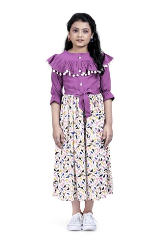 Image of Fashion Dream Girl's Crepe Printed Dress|Dress for Girls|Fancy Dress|Western Dress