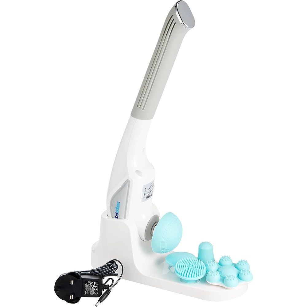 Handheld Multi-Node Percussion Massager TS-590HM - Cordless, Rechargeable, 5 Interchangeable Heads, 3 Massage Modes, Vibration & Heating, Anti-Slip Handle