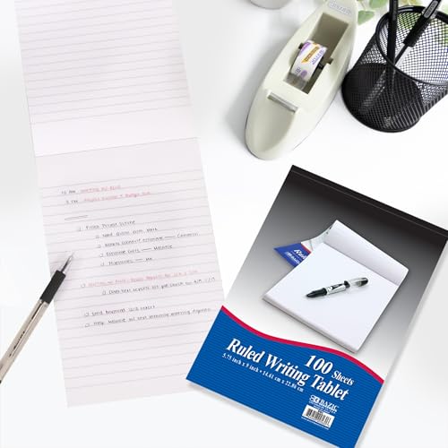 Papier d'écriture ligné détachable BAZIC pour prise de note rapide et propre
