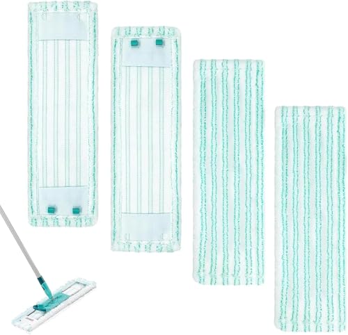 4 Stück Wischbezüge für Leifheit Combi/Clean Twist M Micro Duo,Bodenwischer Ersatzbezug für Leifheit Wischbezug Wischmop, Wischbezug Ersatz, Mikrofaser Mopptuchbezug für alle Böden