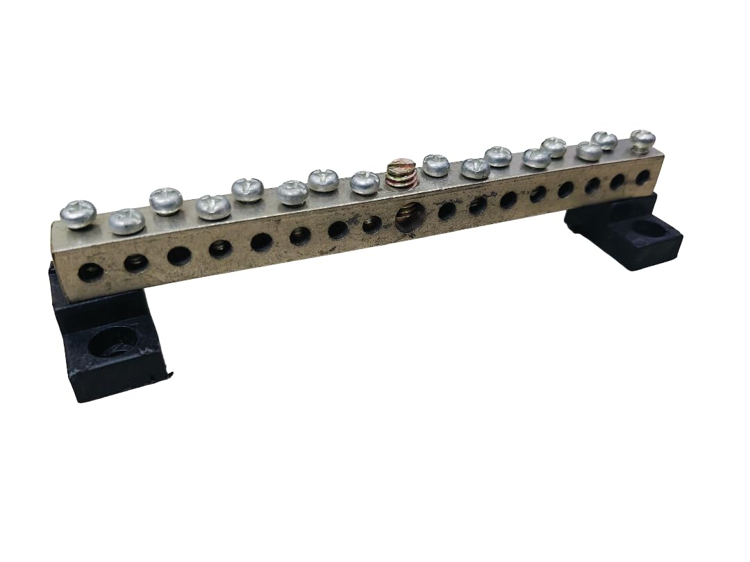 17 Ways Brass Neutral Link 17 Screw Terminal Grounding Bar Block For Cable Looping And Earthing 100 AMP-image-20