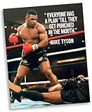 Everyone Has a Plan Boxing Motivation Wall Art 11x14 — Inspirational Sports Poster for Men — Unframed Fighter Quote Print for Home Gym Decor Office Man Cave