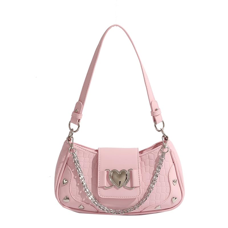 Small Shoulder Bag for Women Classic Design Bag Underarm Purse Stylish Handbag with Zipper Closure and Chain Strap
