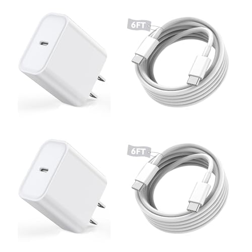 Image of Long USB C Cable for iPhone 16 15 Charger,2Pack 20W USB C Charger Block i Phone 16 Pro Fast Charging 6FT C to C Cord Cable for iPhone 16 /16 Pro /16 Plus /16 ProMax /15 /15 Plus /15 ProMax /15 Pro /iPadPro