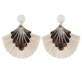 Exóticos, toques diferentes. Pendientes de Borla de Moda Creativa, WOZUIMEI, Pulir, 8.2 x 7.5 cm