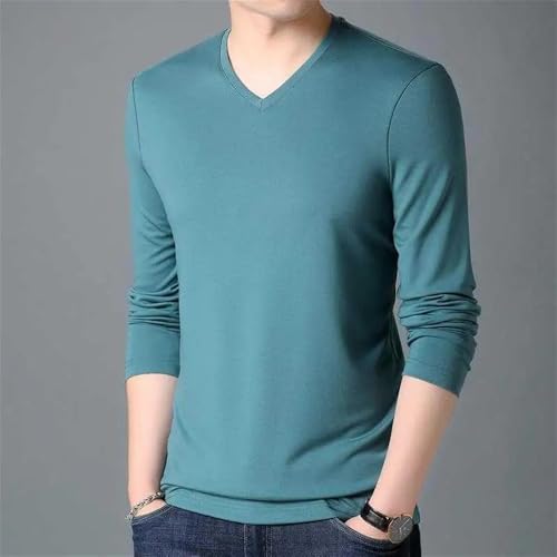 Winter Men's Knitted V-Neck Pullover Sweater Long Sleeve Solid Color Casual Warm Large Size Tops3