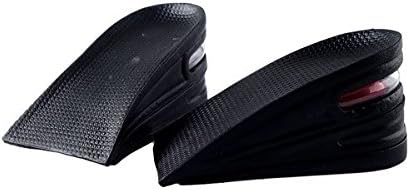 SINY® 3-Layer Shoe Insoles Height Increase Taller Pad Air Cushion for Men Women Black 6cm 2.5 inches