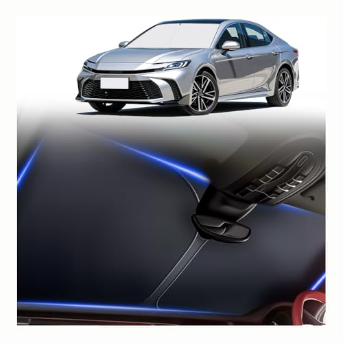 Image of Car Windshield Sun Shade Compatible with Toyota Camry 2025-2026,Oxford Cloth Sun Shade for Car Windshield with Foldable Design,Windshields Cover Suns Shades for Blocking Heat with Storage Bag