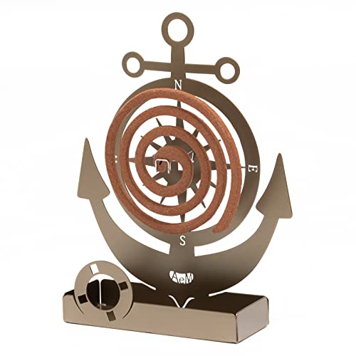 Arti & Mestieri Ancora Design-Spiralhalter, hergestellt in Italien, Eisen, 17 x 5 x 19 cm, Bronze