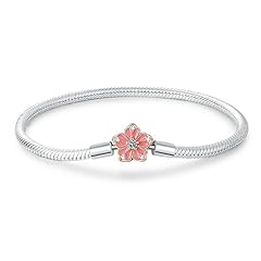 19cm Pink Camellia Flower Bracelet