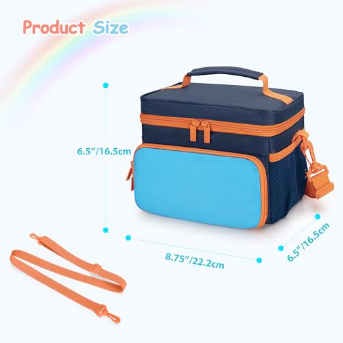 Image of Carrying Case Compatible with Yoto Player (3rd Generation) with Card Holder | Hold Up to 30 Cards, Travel Storage Bag for Bluetooth Audio Speaker & Headphone Accessories, Blue (Case Only) Patented Design