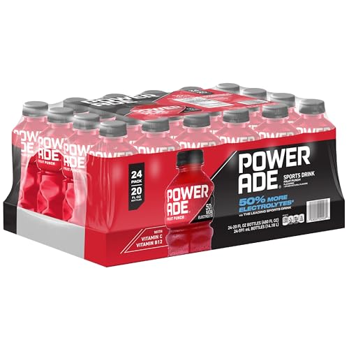 Image of POWERADE Sports Drink Fruit Punch, 20 Ounce (Pack of 24)