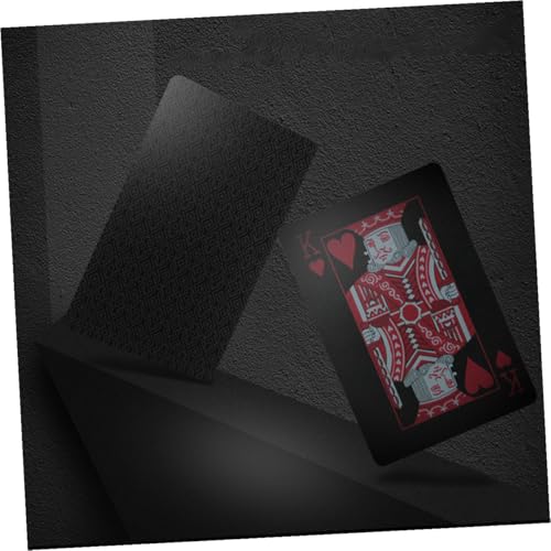 Garneck wasserdichte PVC Pokerkarten Set Rot Biegsame Langlebige Spielkarten mit Kreativem Muster Flexibles Kartenspiel für Familie und Freunde Wiederverwendbar Inkl Aufbewahrungsbox – Bild 7