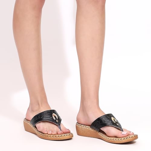 Image of TRASE Women's Flip-Flops & Slippers | Doctor Ortho Comfortable Chappal for Women & Girls | Light weight, Soft Footbed, Comfortable & Stylish | Diabetic & Orthopedic Footwear, Good for Knee & Foot Pain