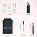 50 Pcs Lash Shampoo Bottle Brushes Set 10 Empty Foam Pump Dispensers 10 Label Stickers 10 Mascara Wands and Tubes 10 Cleansing Brush 10 Bag for Eyelash Extensions Aftercare(Black)
