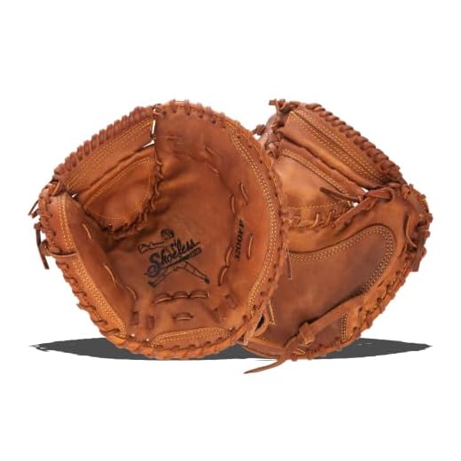 Shoeless Joe Gloves Fast Pitch Catchers Brown Mitt, 32-Inch, Left Handed