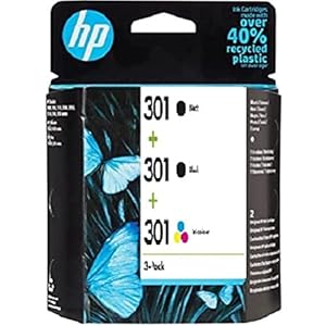 HP 301 (E5Y87EE) Multipack Original Druckerpatronen 2x Schwarz, 1xFarbe für HP DeskJet 10xx, 15xx, 20xx, 25xx, 30xx, HP ENVY 45xx, 55xx, HP OfficeJet 26xx, 46xx
