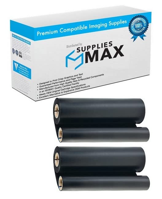 SuppliesMAX Compatible Replacement for Panasonic KX-F1000/F1020/F1050/F1100/F1150/F1200 Fax Imaging Film (2/PK-650 Page Yield) (KX-FA133)