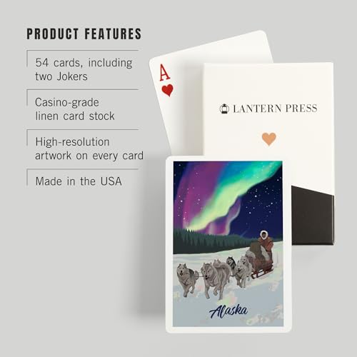 Lantern Press Alaska Naipes Poker 52 Cartas miniatura 3