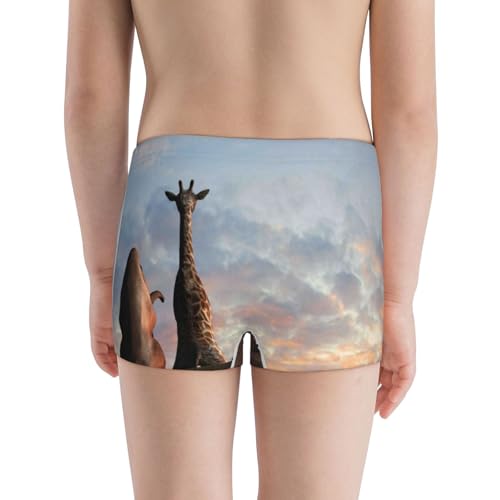Boys' Cotton Boxer Brief Soft Underwear-Elephant Giraffe3