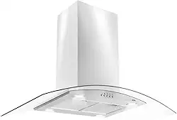 Coifa e Depurador de Ilha Eos 90cm Com Vidro Curvo Eco90iv Inox 220v