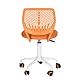 FurnitureR Kompakter Klassenstuhl, ergonomischer Sitz für Schule, Rückenlehne aus atmungsaktivem Netzgewebe, höhenverstellbar, Zeichenzimmerstuhl für Kinder, leicht zu verschieben, 360 °, Orange