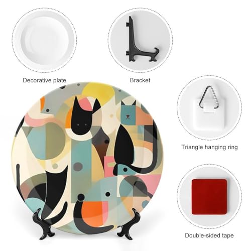 Plato decorativo de porcelana Bone China estilo Mid-Century 6 pulgadas miniatura 3