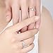 yuruyi Matching Couple for Rings - Romantic Heart Design | Adjustable Hypoallergenic Wedding Bands Engagement Ring Sets for Him and Her Valentine's Day Gifts (Arc Cubic Zirconia)