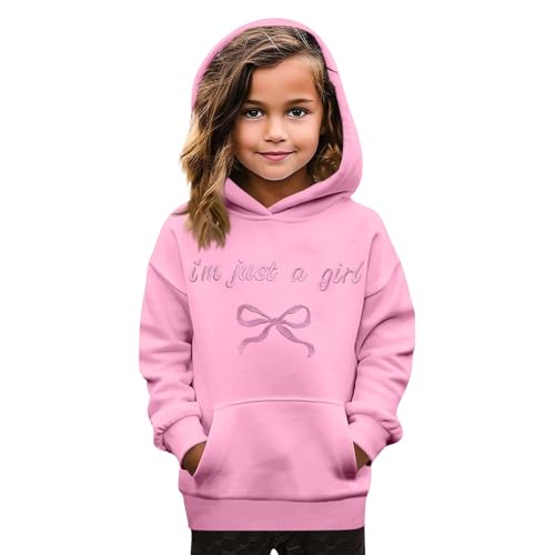 Boys Hoodies Casual Fleece Long Sleeve Girls Sweatshirt With Pocket Soft Letter Print Hoodie Fall Outfits 2-14 Years2