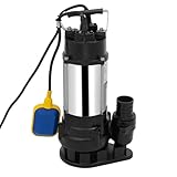 550W Tauchpumpe Schmutzwasserpumpe aus Edelstahl mit Automatischer Schwimmerschalter,Schmutzwasser-Tauchpumpe Gartenpumpe mit Zerkleinerer, Förderpumpe Schmutzwasser Abwasserpumpe